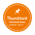 This is the Thumbtack logo with a link to Pool Guy's Who Care