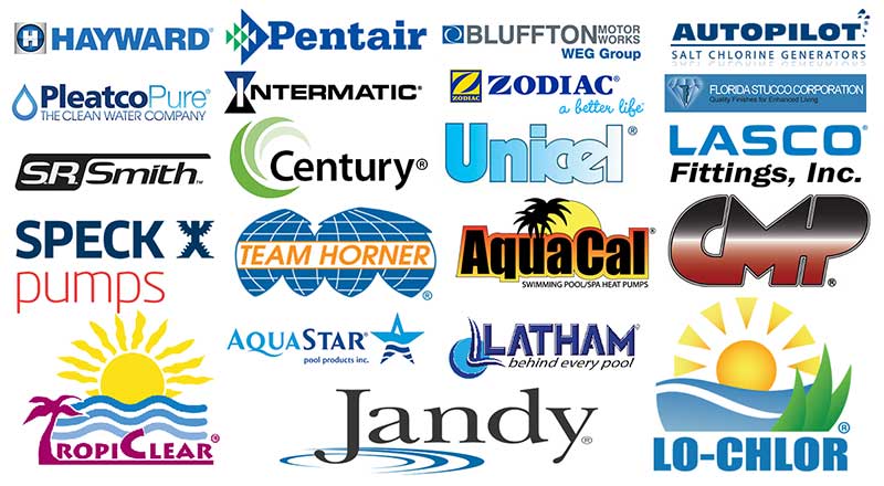 These are logo images for our swimming pool supply vendors.